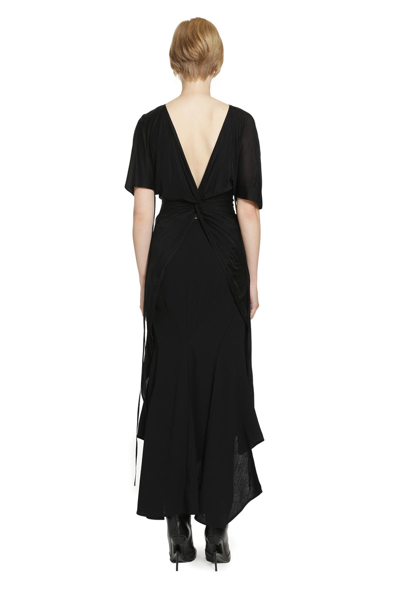 YEHUAFAN Crepe de Chine Dress woman