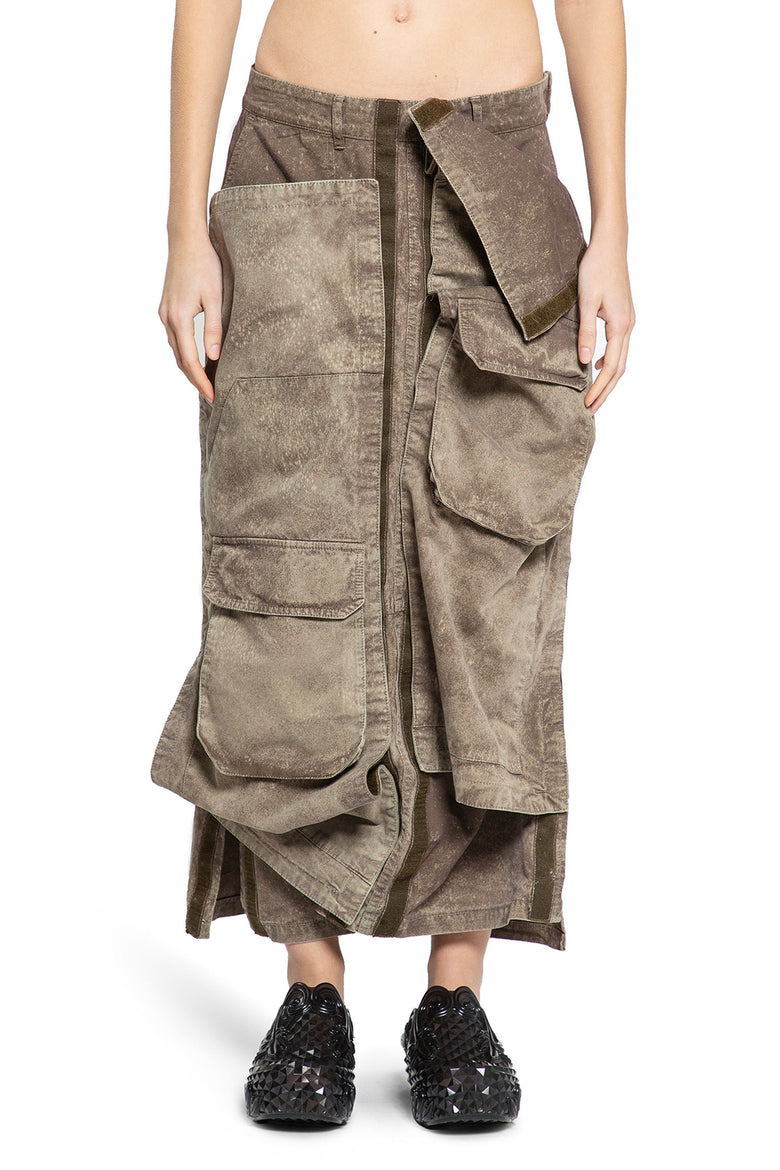 Y/PROJECT WOMAN BROWN SKIRTS