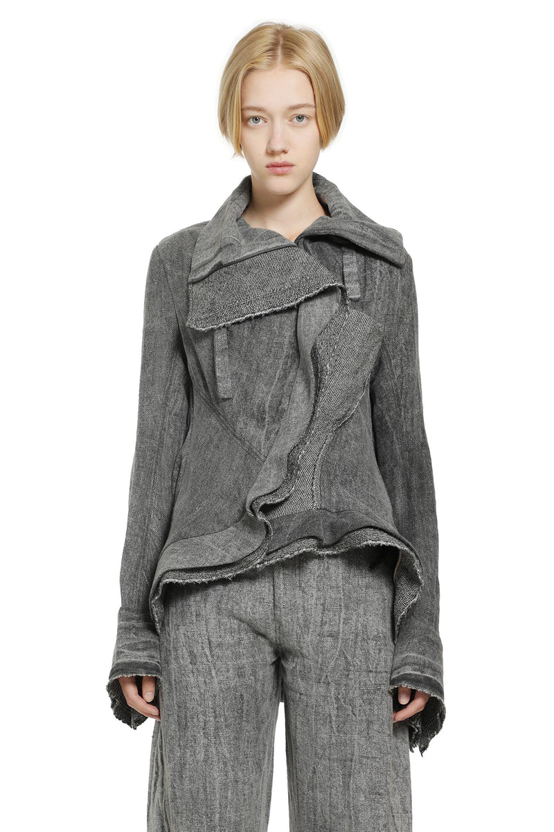 YEHUAFAN Linen Jacket woman