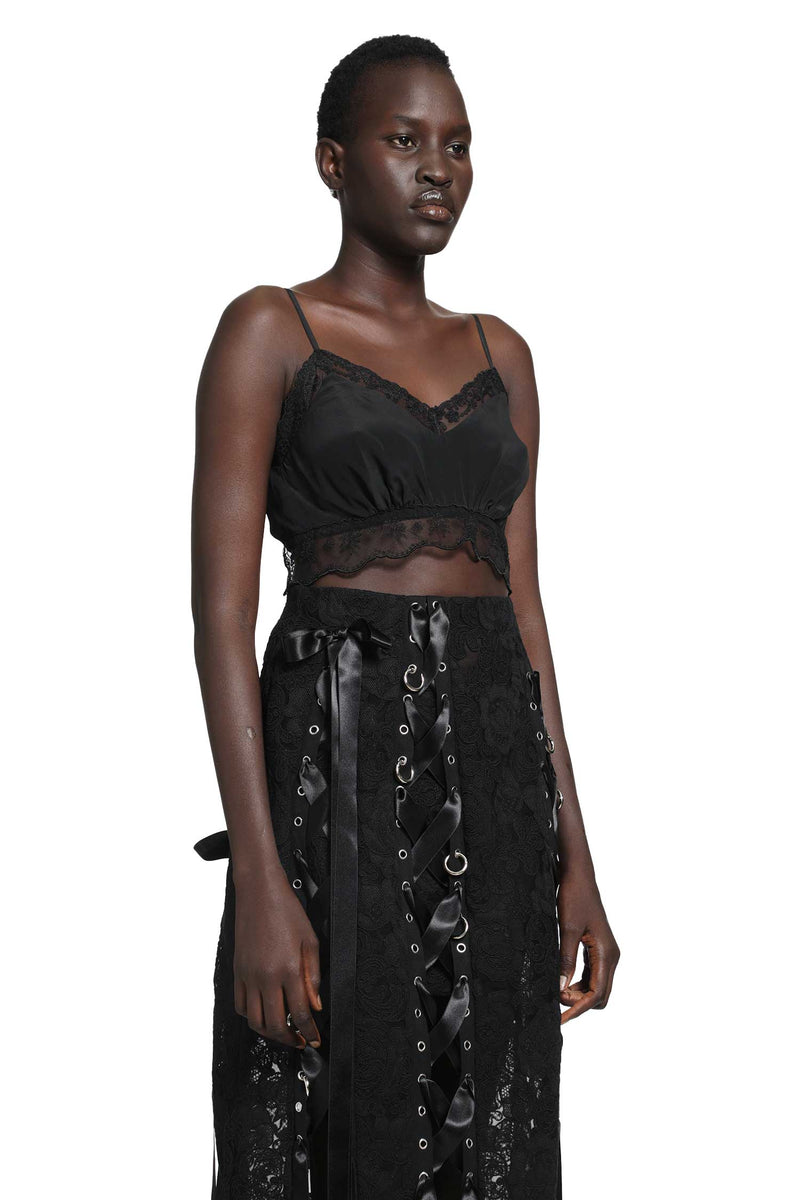 SIMONE ROCHA Lace Trim Negligee Bralette woman