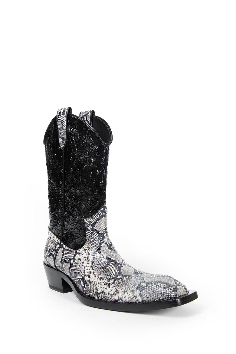 MARTINE ROSE MAN GREY BOOTS