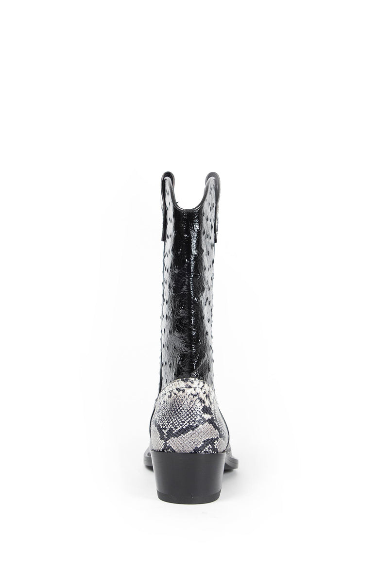 MARTINE ROSE MAN GREY BOOTS