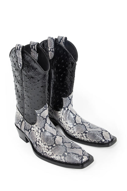 MARTINE ROSE MAN GREY BOOTS
