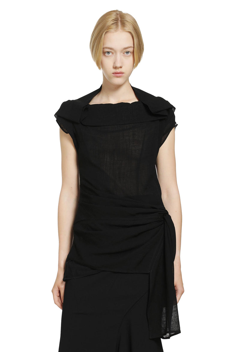YEHUAFAN Sleeveless Cowl Neck Top woman