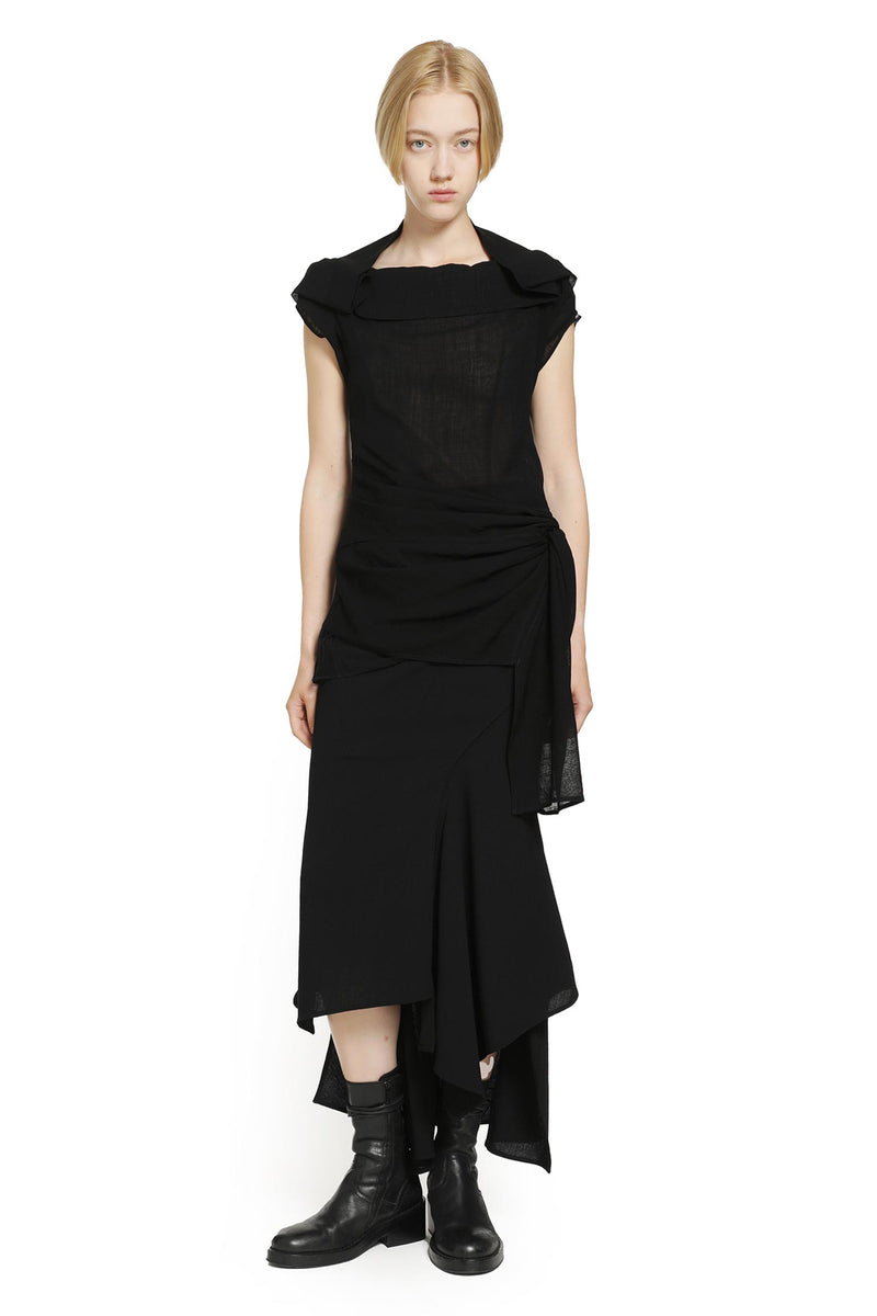 YEHUAFAN Sleeveless Cowl Neck Top woman