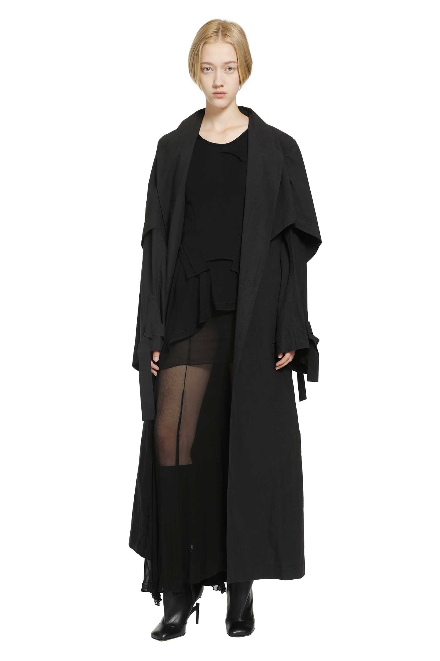 YEHUAFAN Layered Gathered Skirt in Silk woman