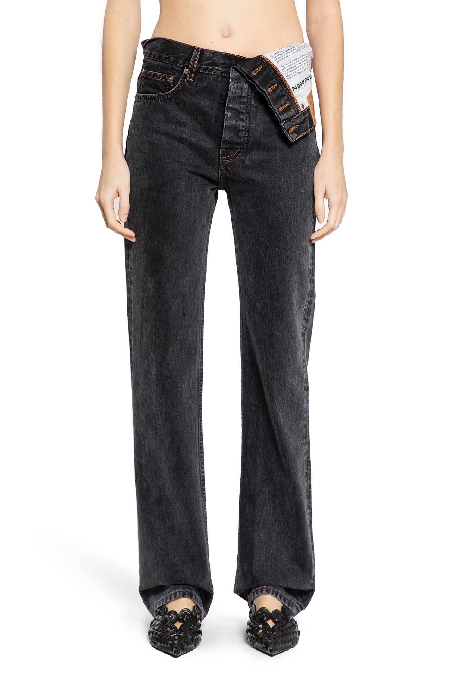 Y/PROJECT WOMAN BLACK JEANS