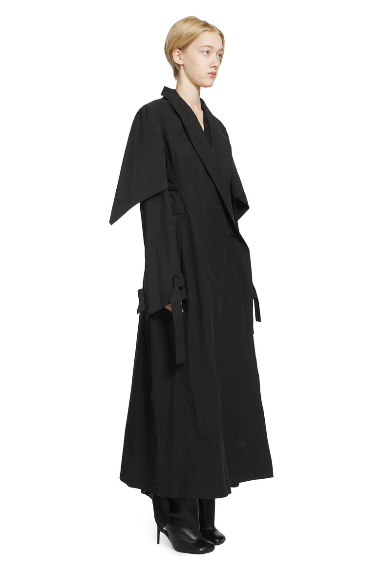 
              YEHUAFAN Draped Trench Coat woman
            