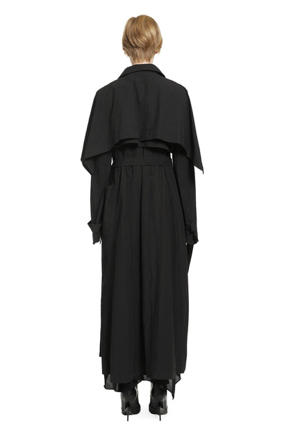 Draped Trench Coat