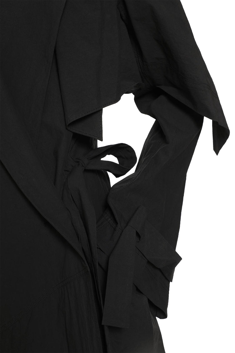 YEHUAFAN Draped Trench Coat woman