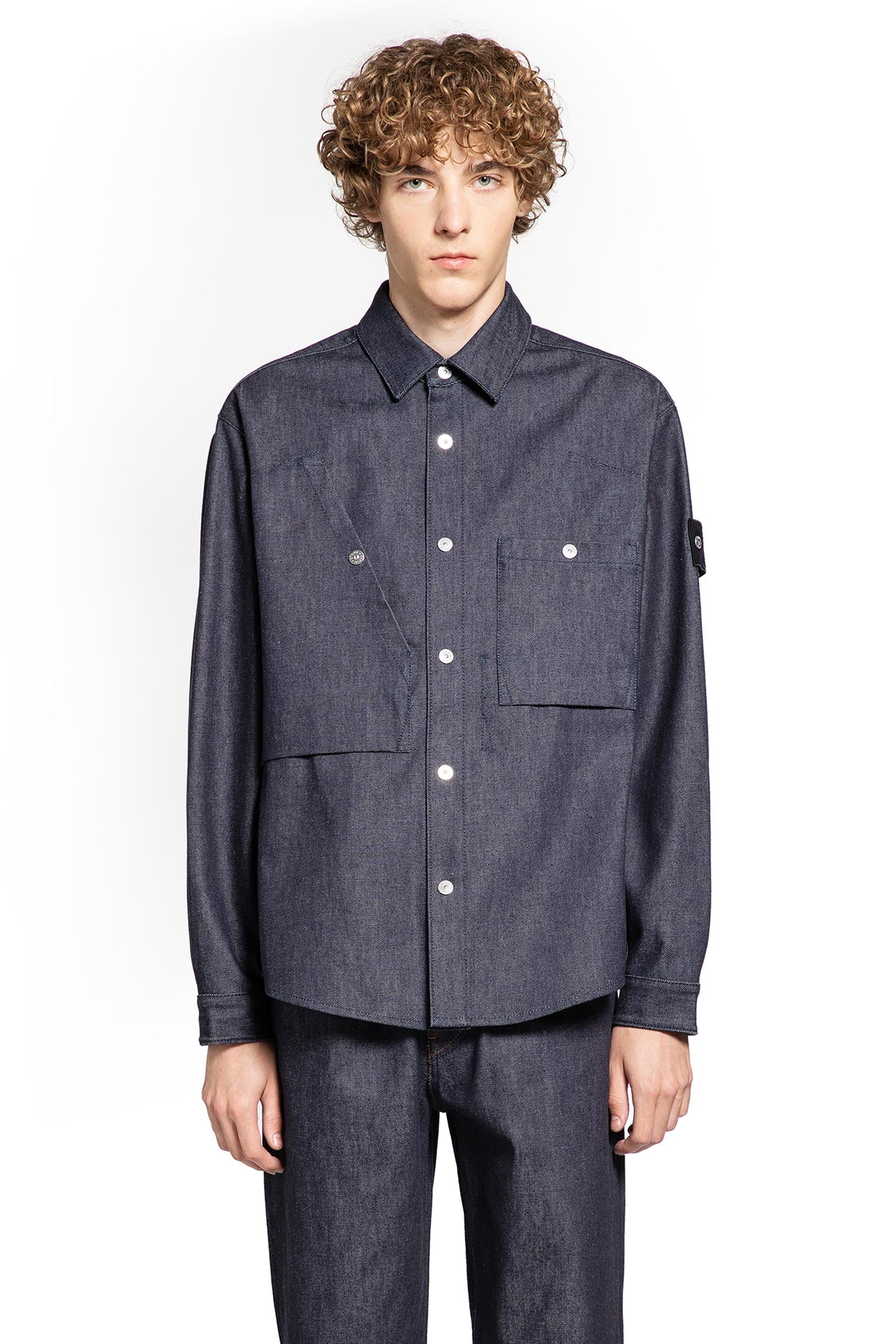 STONE ISLAND MAN BLUE JACKETS