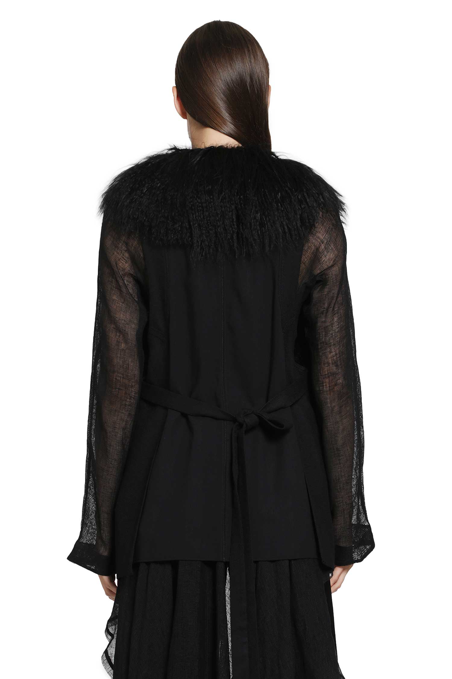 YEHUAFAN Fur Jacket woman