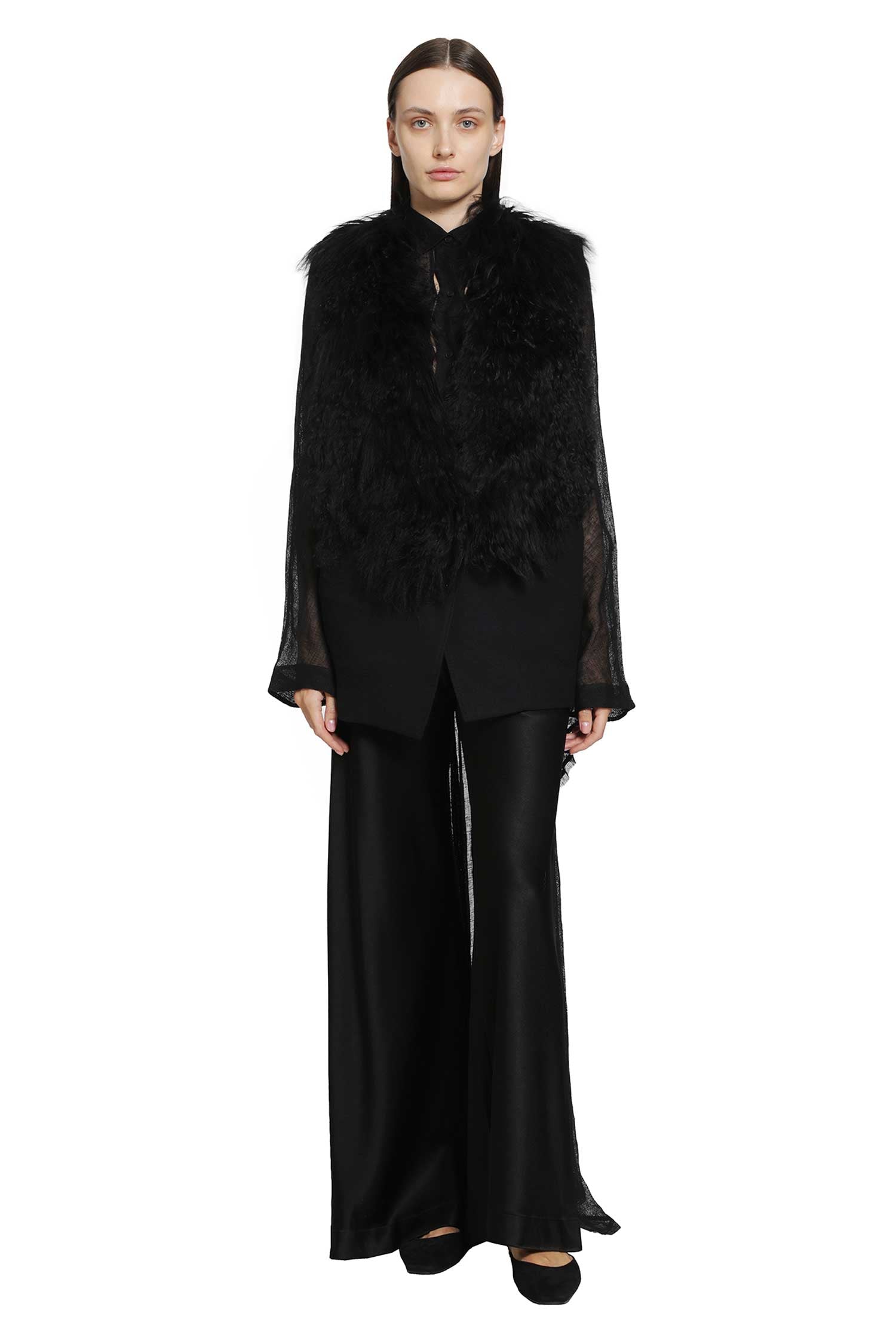 YEHUAFAN Fur Jacket woman