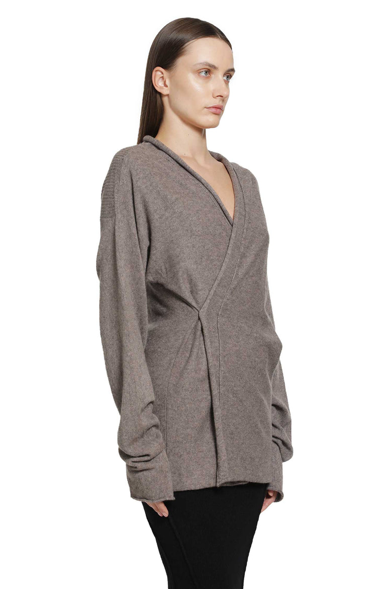 
              YEHUAFAN Cashmere  Wrap Top woman
            