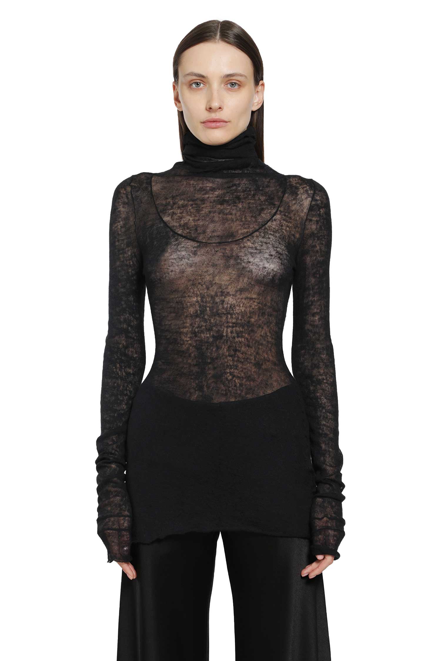 After-Washed Cashmer Long Sleeve Top