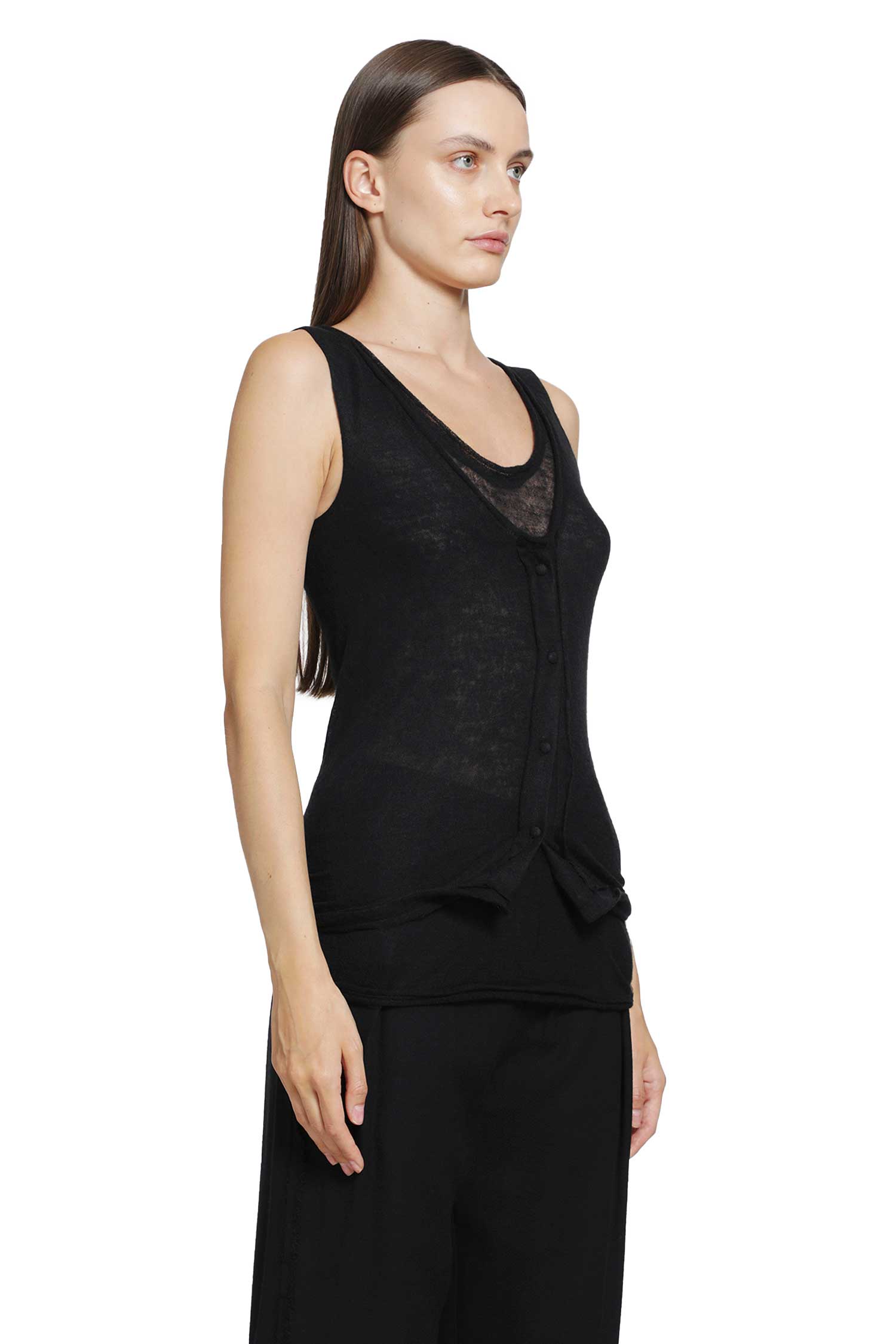 After-Washed Cashmere Tank Top