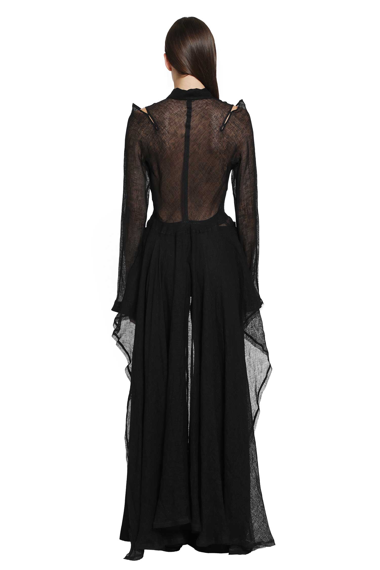 YEHUAFAN Linen Long Dress woman