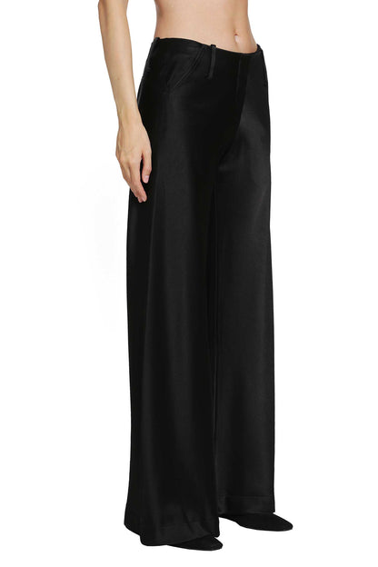 Satin Wide-Leg Trousers