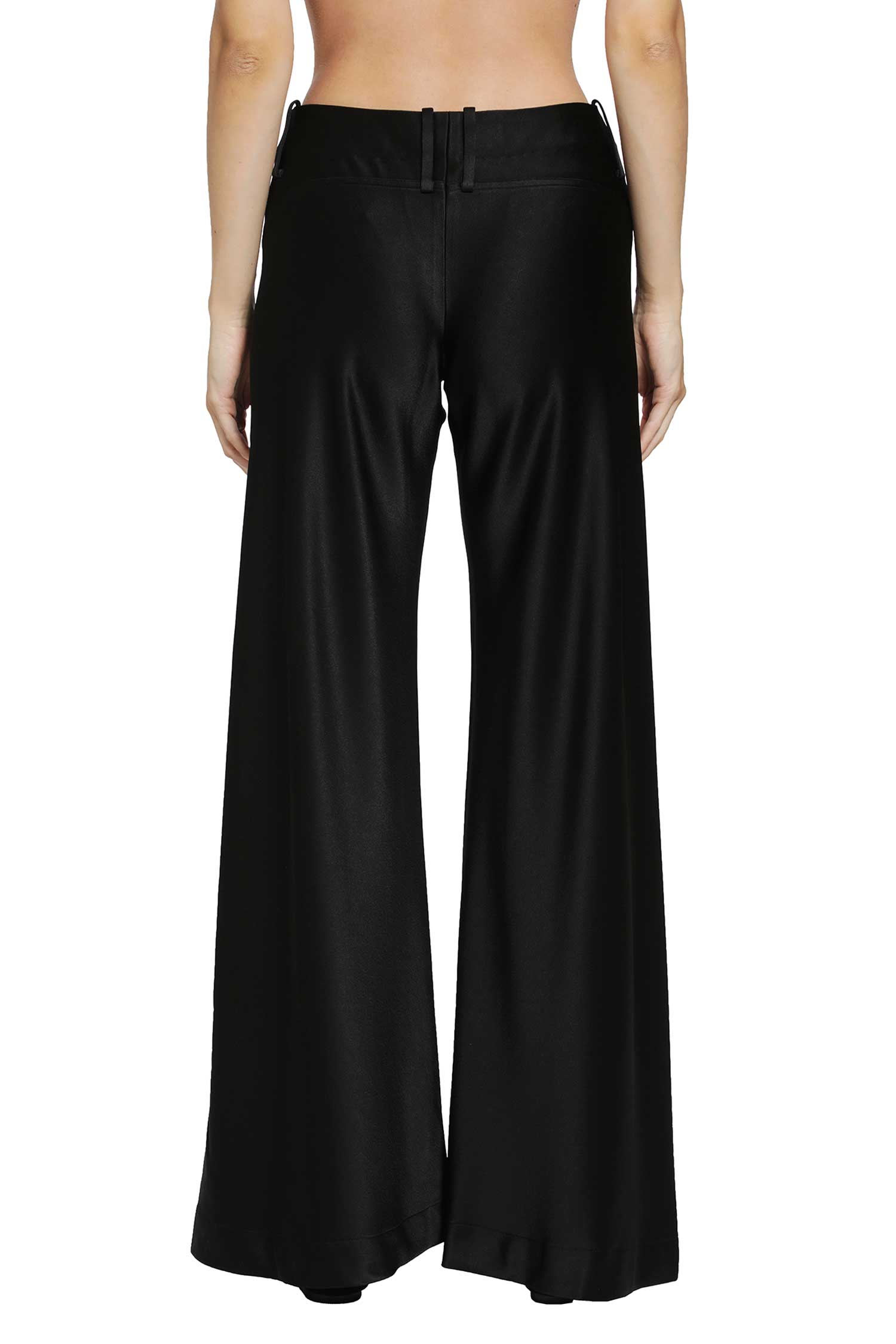 Satin Wide-Leg Trousers