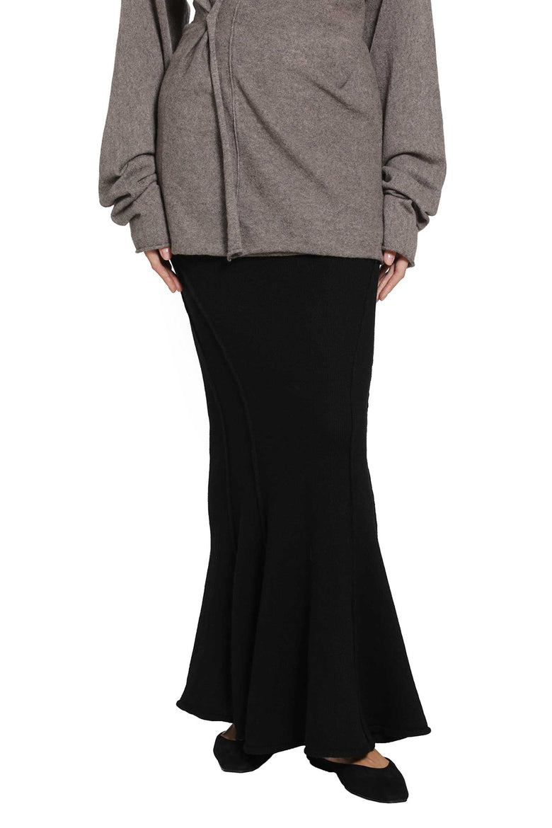 YEHUAFAN Yak Knit Long Skirt woman