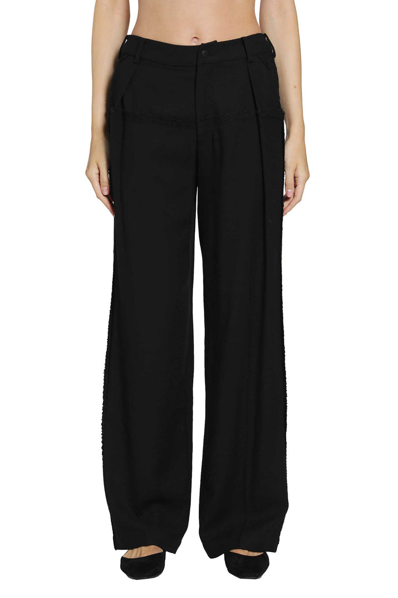 
              YEHUAFAN Wool Wide-Leg Trousers woman
            