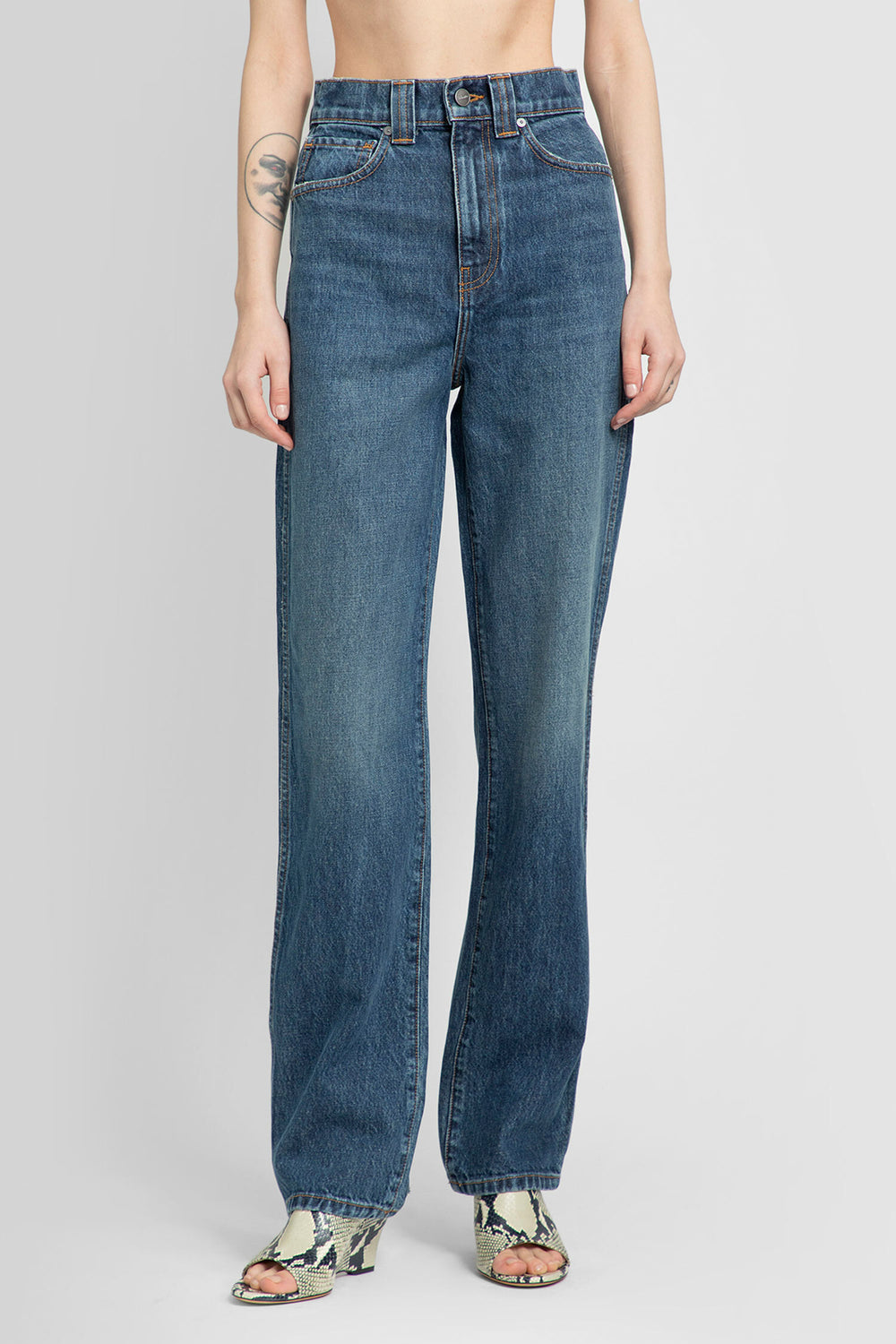 KHAITE WOMAN BLUE JEANS