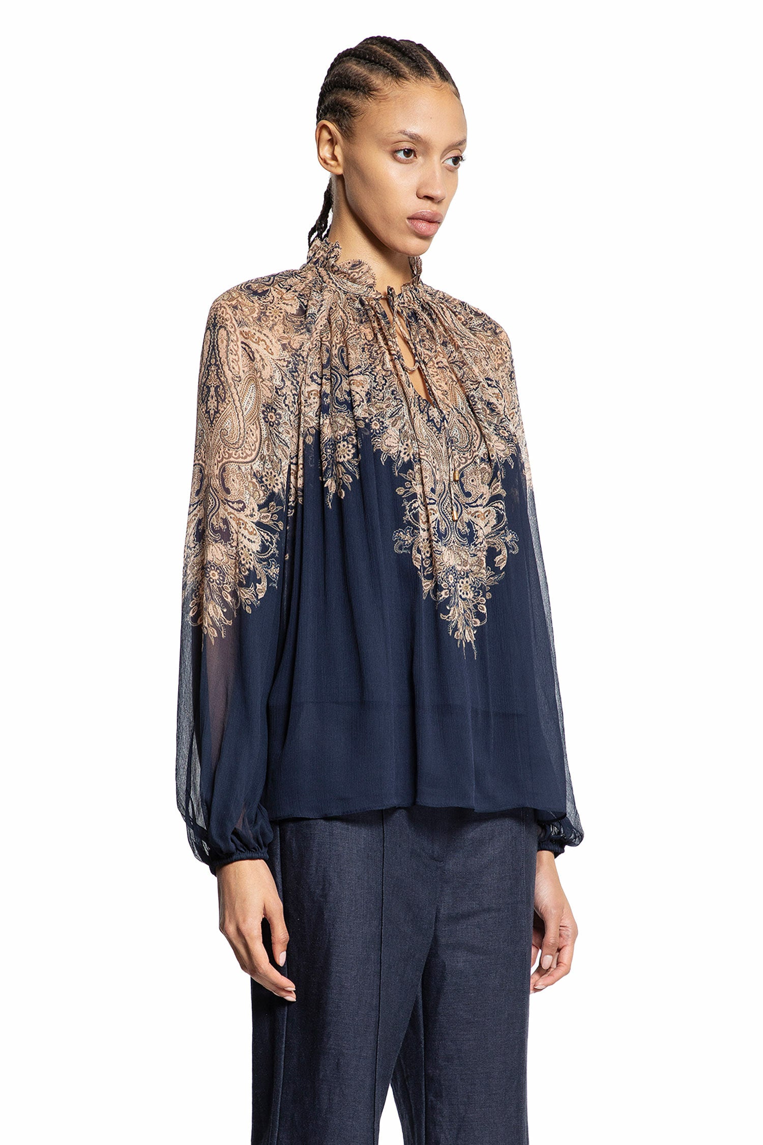 ZIMMERMANN WOMAN BLUE SHIRTS