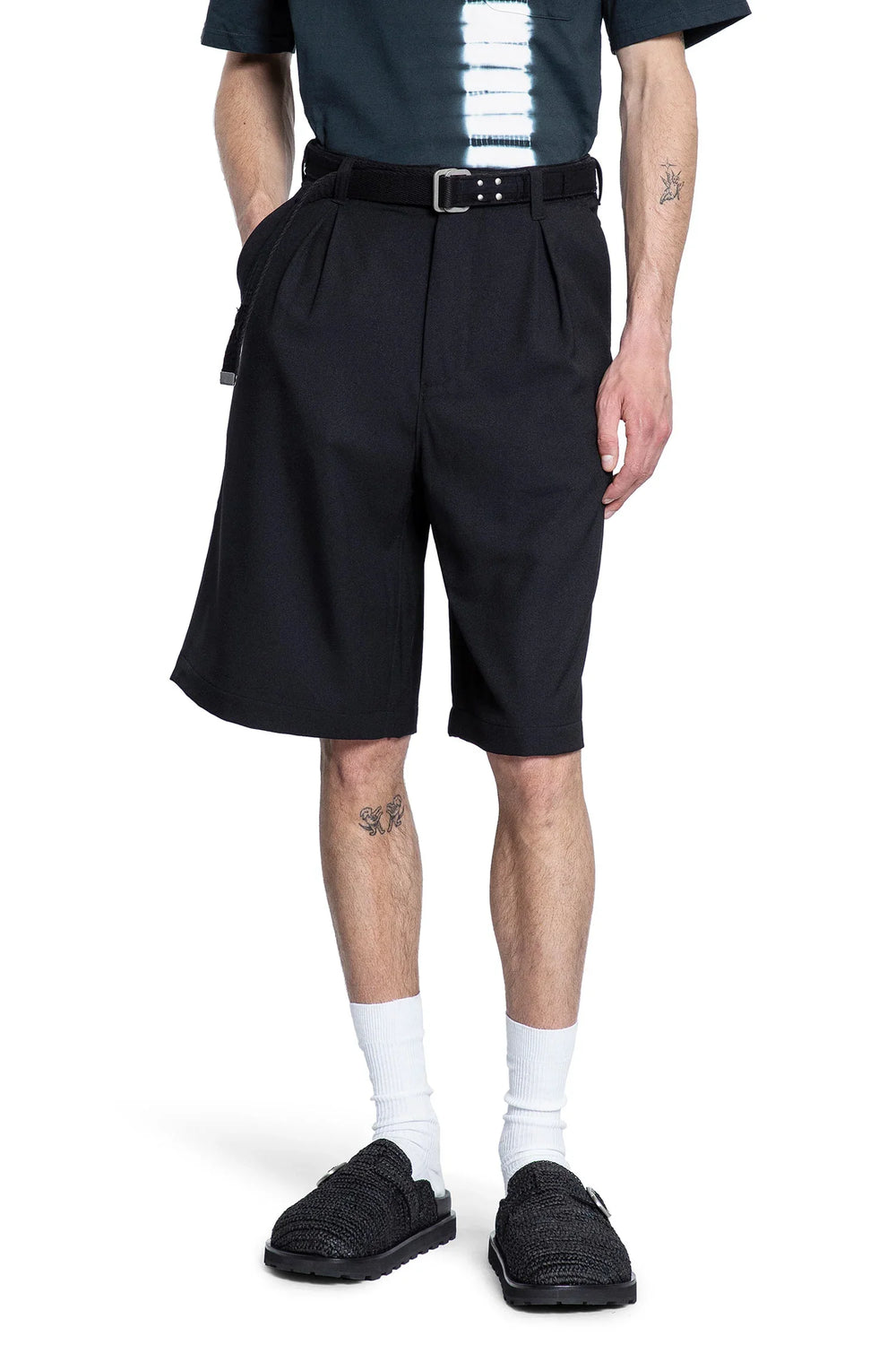 KUON Twill Suiting 3/4 Trousers man