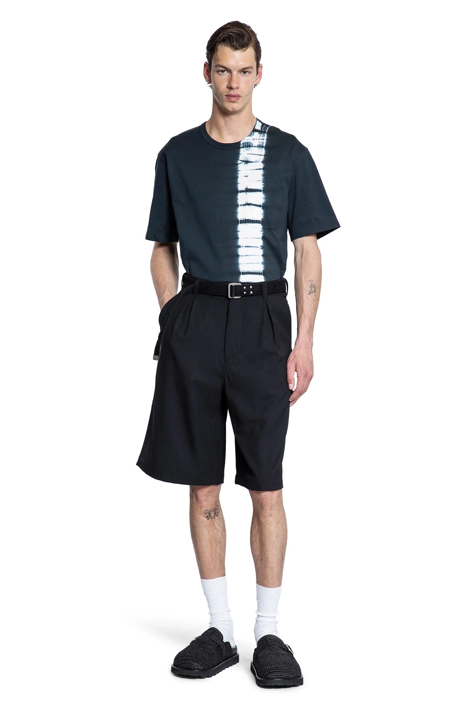 KUON MAN BLACK SHORTS & SKIRTS - Antonioli.eu