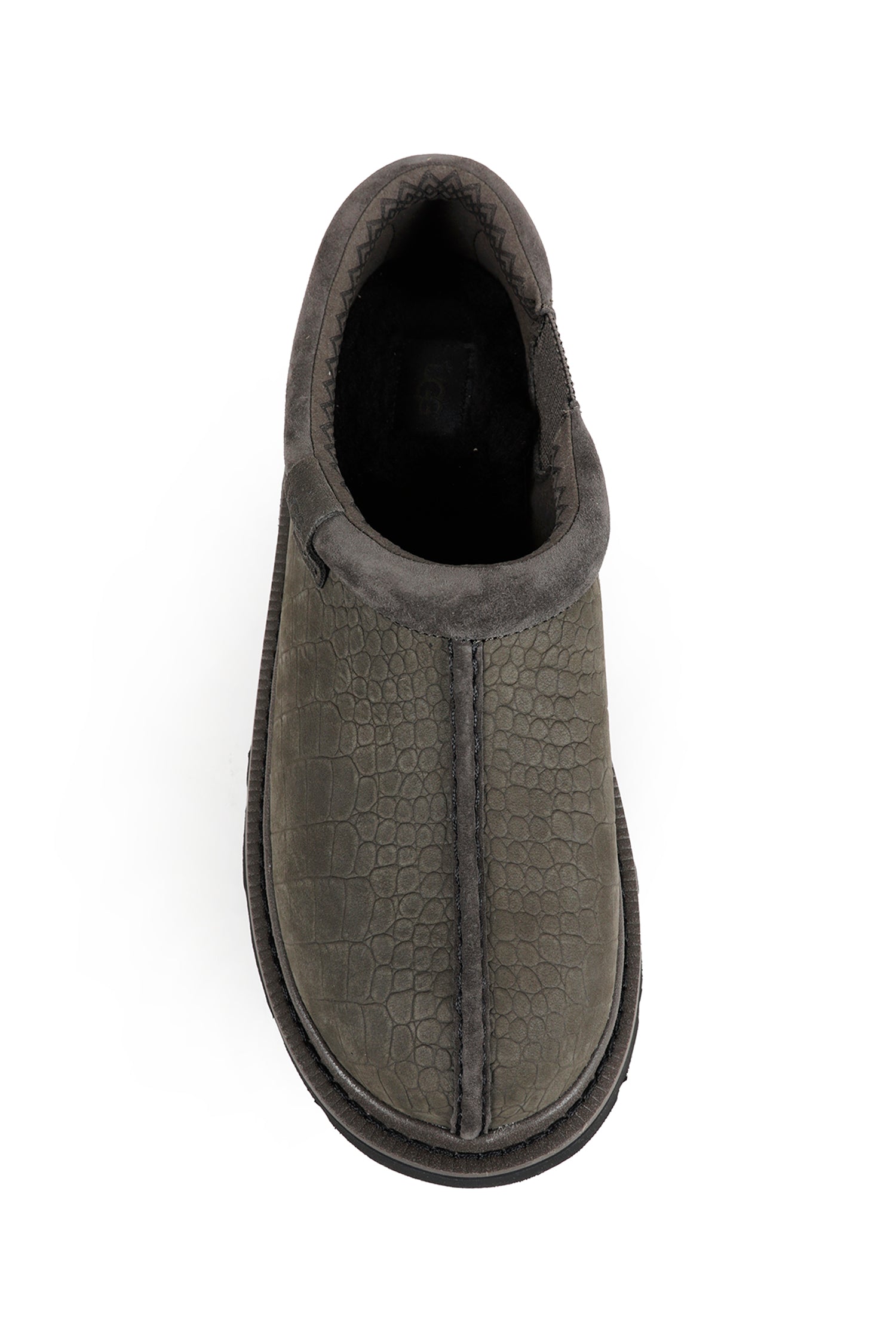 Tasman Crocodile-effect Nubuck Mules