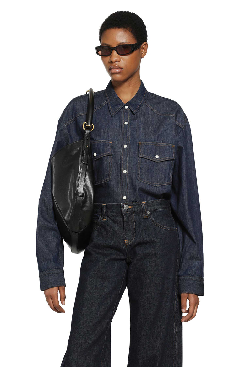 KHAITE Grenon Chambray Shirt woman