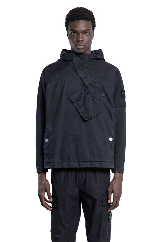 STONE ISLAND MAN BLACK JACKETS