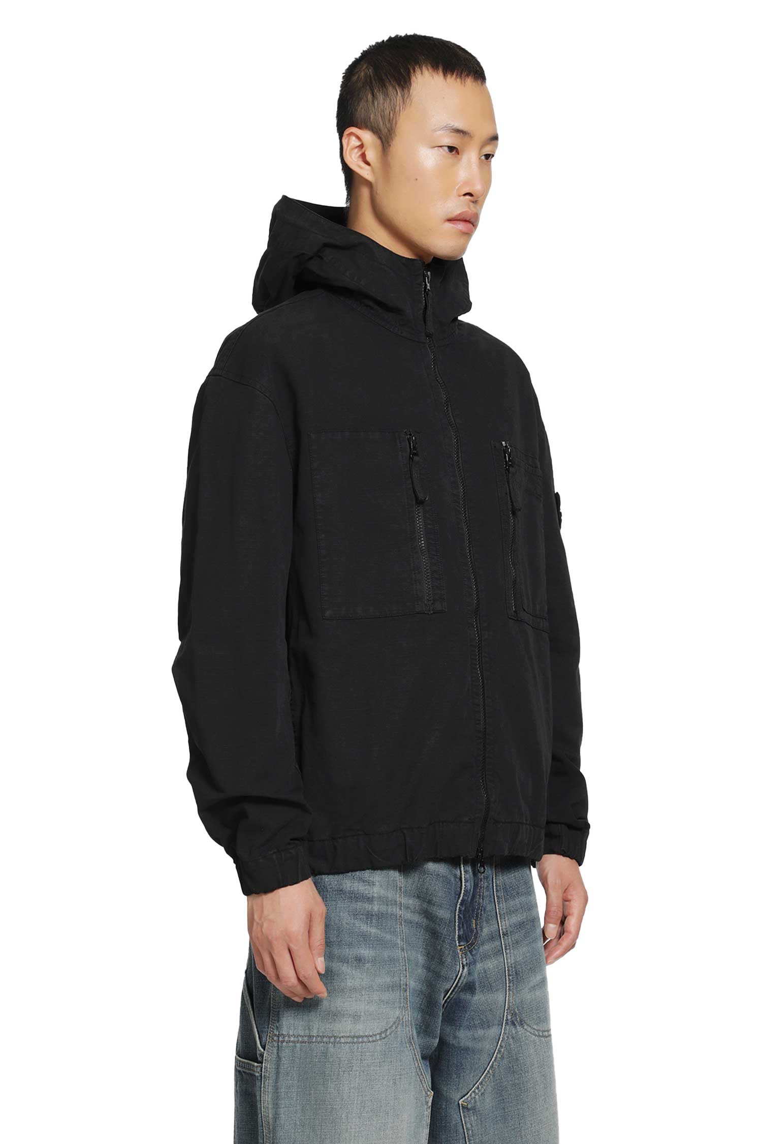 STONE ISLAND 1200011 Cotton Ripstop Hooded Overshirt man