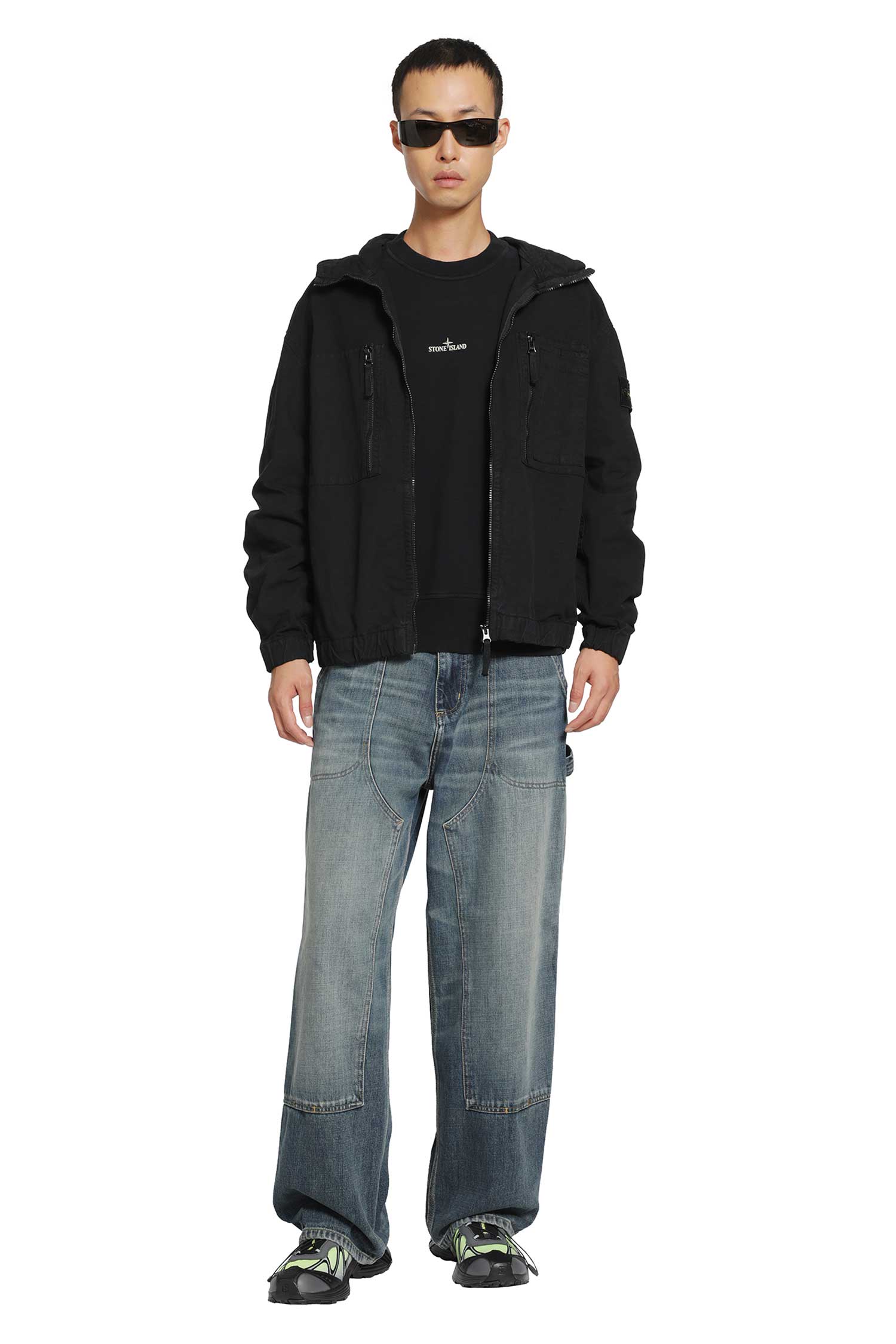 STONE ISLAND 1200011 Cotton Ripstop Hooded Overshirt man