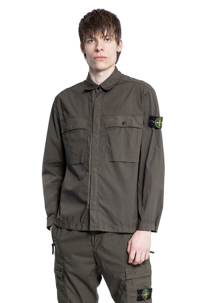 STONE ISLAND MAN GREEN SHIRTS