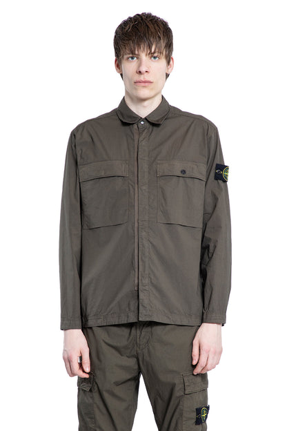 STONE ISLAND MAN GREEN SHIRTS