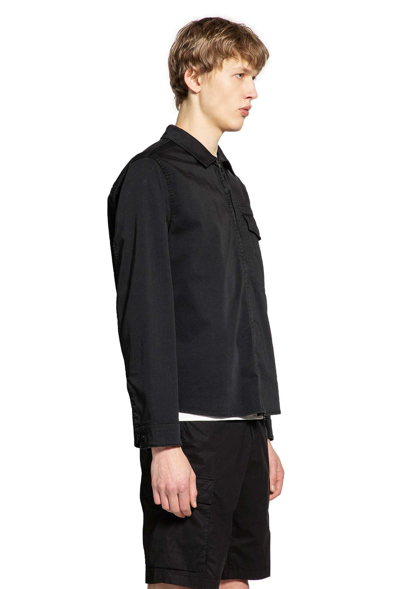 1200015 Stretch Cotton Satin Overshirt