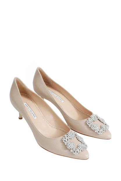 Hangisi 50 Satin Jewel Buckle Pumps