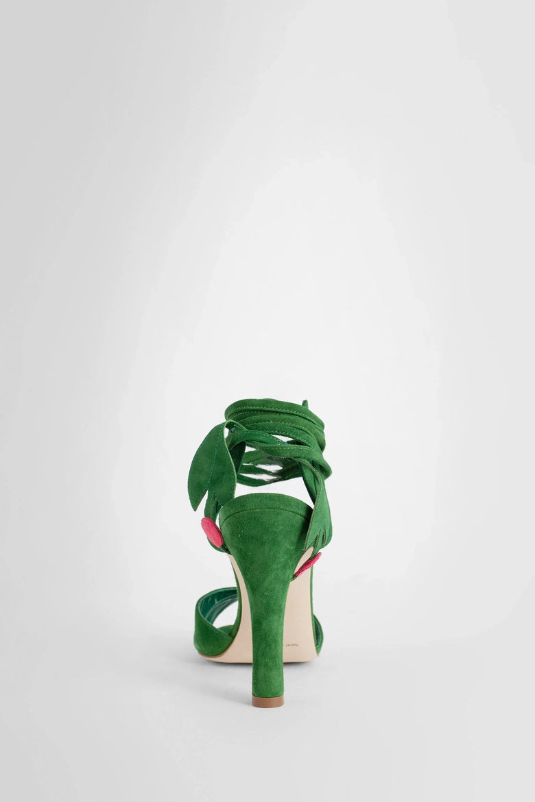 MANOLO BLAHNIK WOMAN GREEN SANDALS & SLIDES - Antonioli.eu
