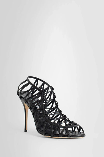 MANOLO BLAHNIK WOMAN BLACK SANDALS & SLIDES - Antonioli.eu