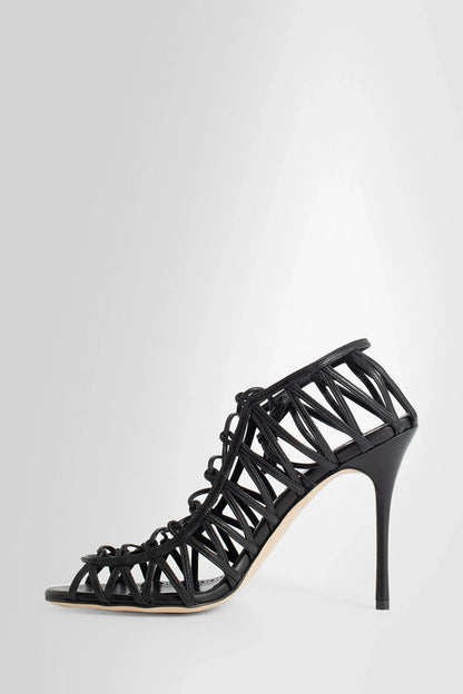MANOLO BLAHNIK WOMAN BLACK SANDALS & SLIDES - Antonioli.eu