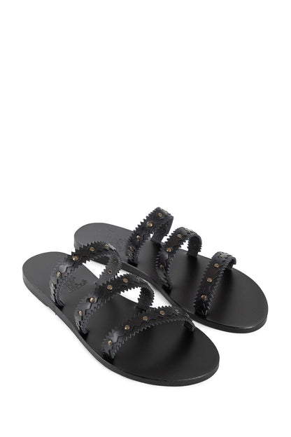 ANCIENT GREEK SANDALS WOMAN BLACK SANDALS & SLIDES