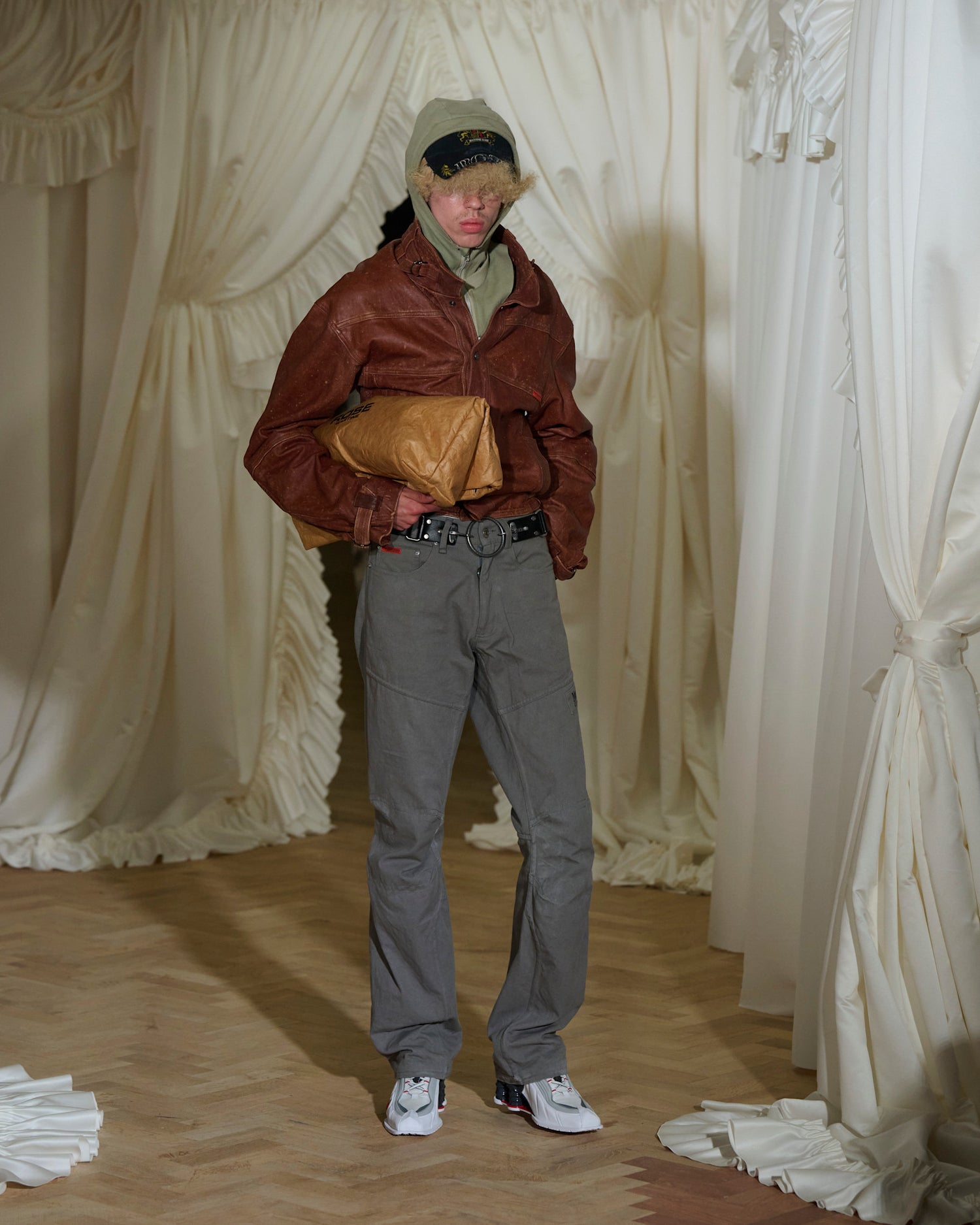 MARTINE ROSE Cut Peak Hood man