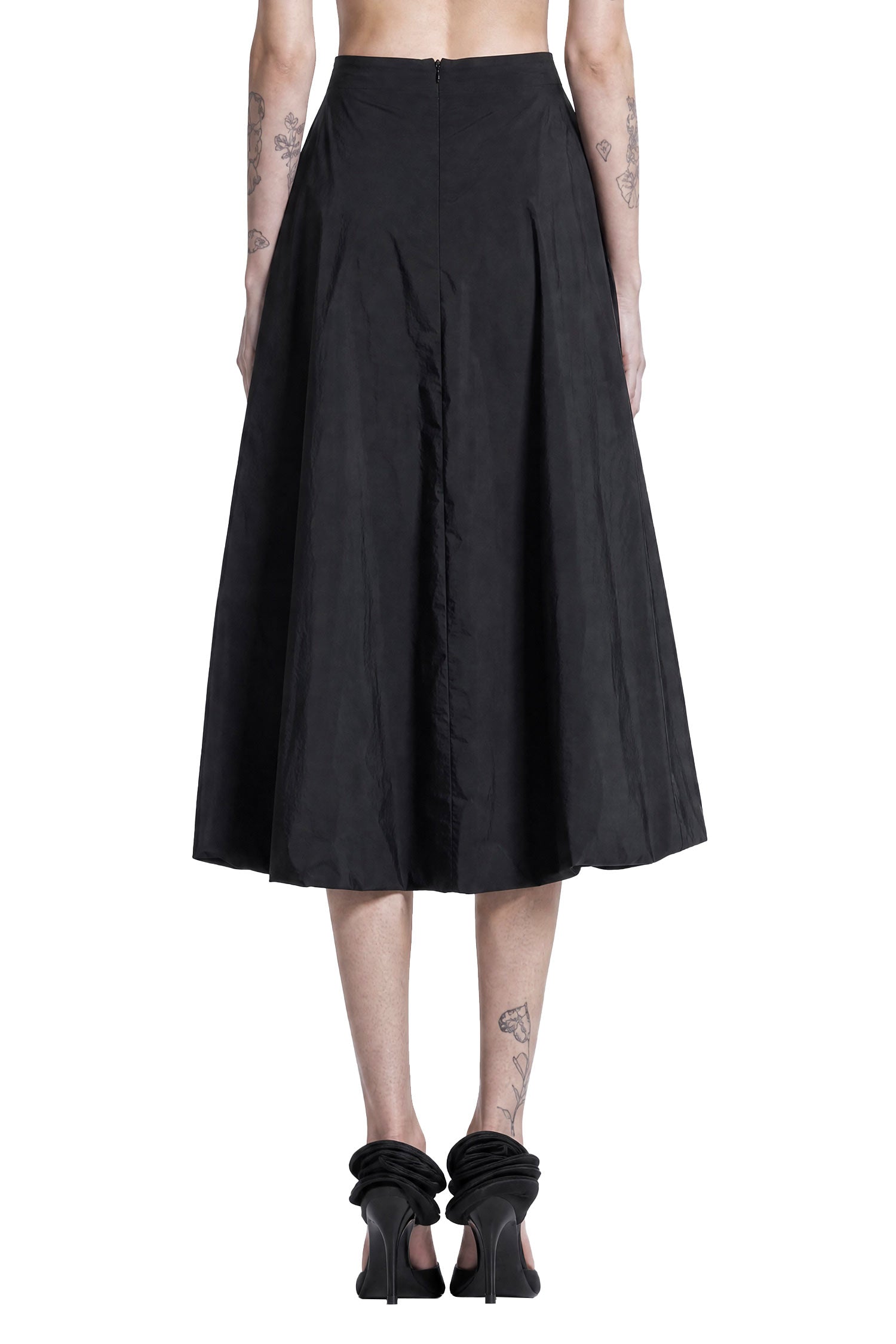 Long Low-waist Balloon Skirt
