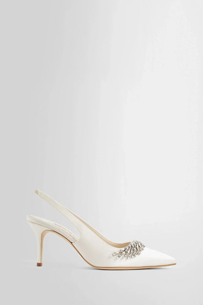 MANOLO BLAHNIK WOMAN OFF-WHITE PUMPS - Antonioli.eu