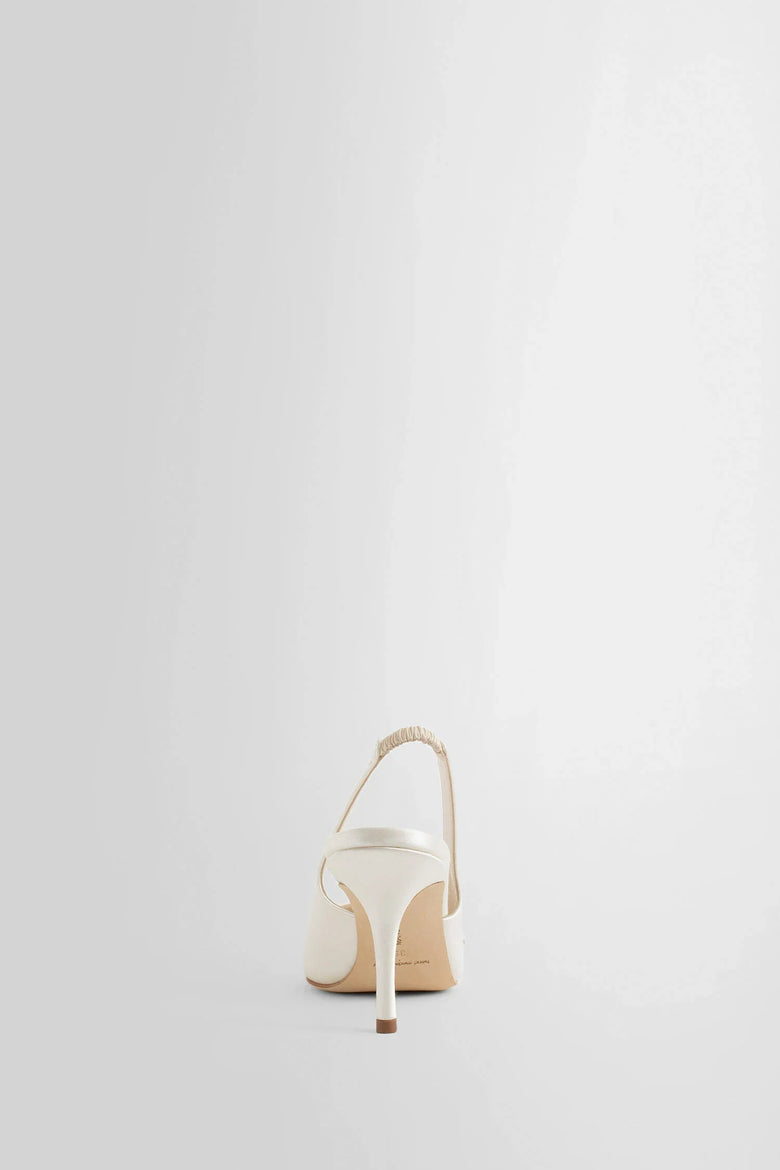 MANOLO BLAHNIK WOMAN OFF-WHITE PUMPS - Antonioli.eu
