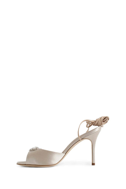 MANOLO BLAHNIK WOMAN BEIGE SANDALS & SLIDES - Antonioli.eu