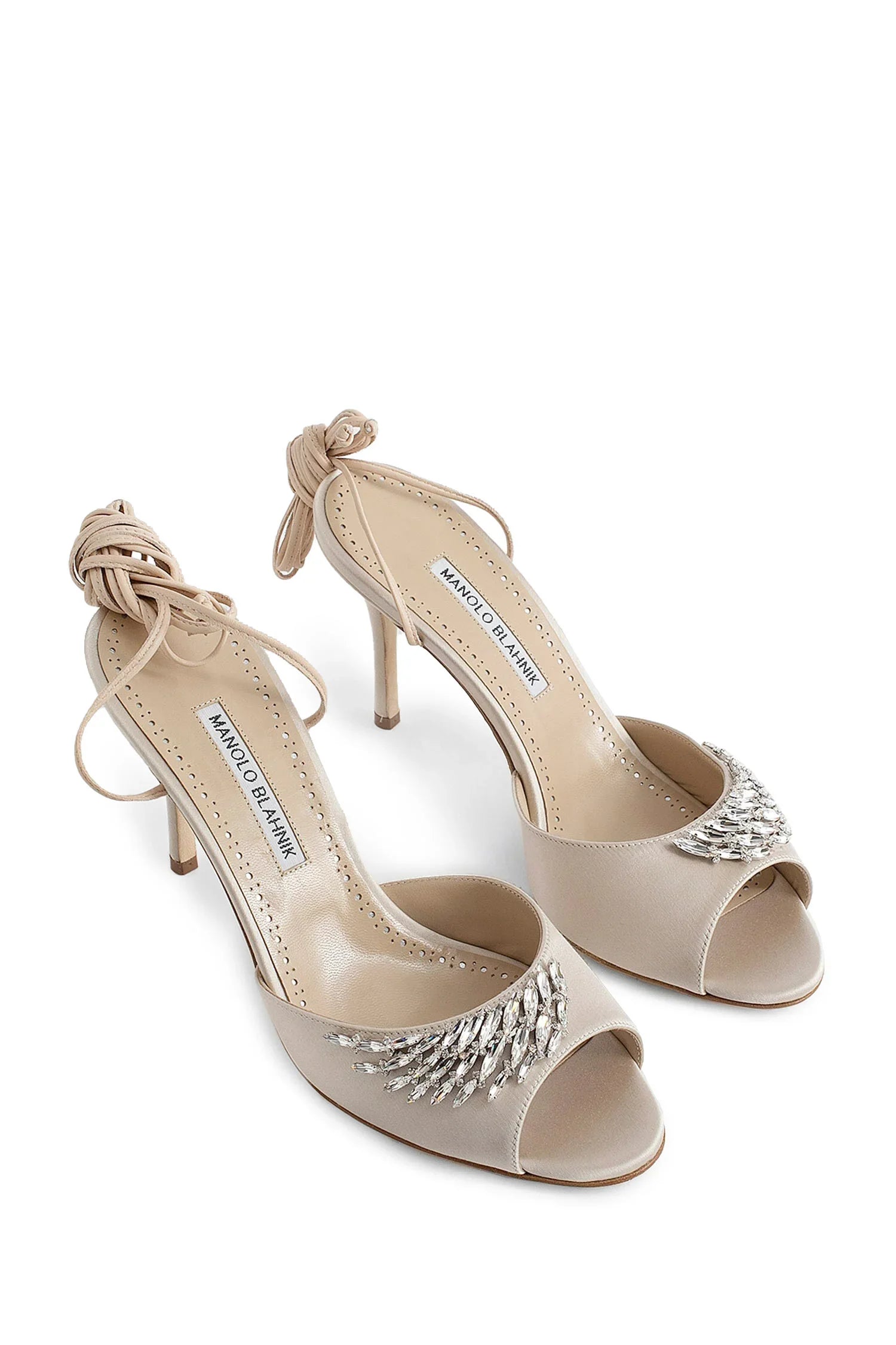MANOLO BLAHNIK WOMAN BEIGE SANDALS & SLIDES - Antonioli.eu