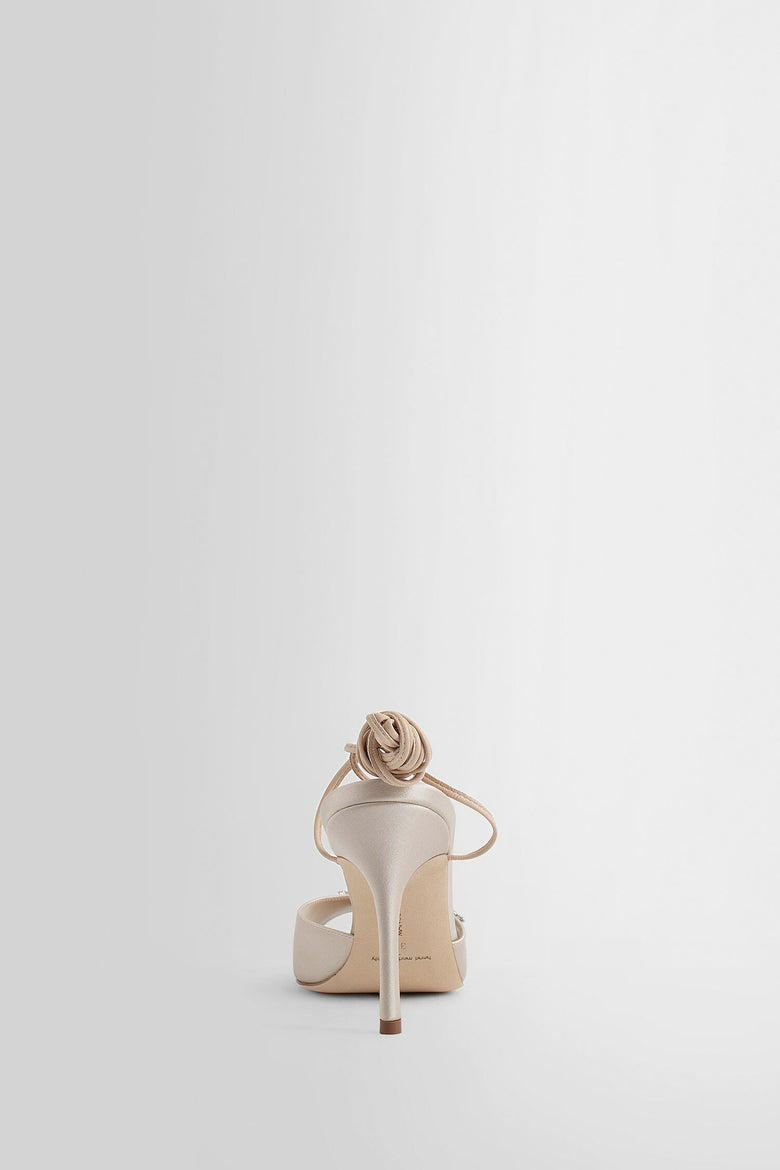 MANOLO BLAHNIK WOMAN BEIGE SANDALS & SLIDES