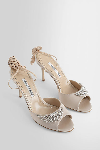 MANOLO BLAHNIK WOMAN BEIGE SANDALS